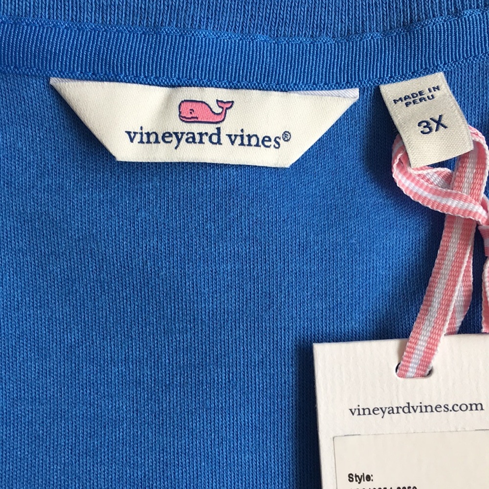 Vineyard Vines Blue and White Tank Dress. New with tags. Size 3X. - Picture 4 of 8